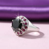 Black Moissanite Solitaire Ring 5.50 Ct. Round Cut 925 Sterling Silver Stackable