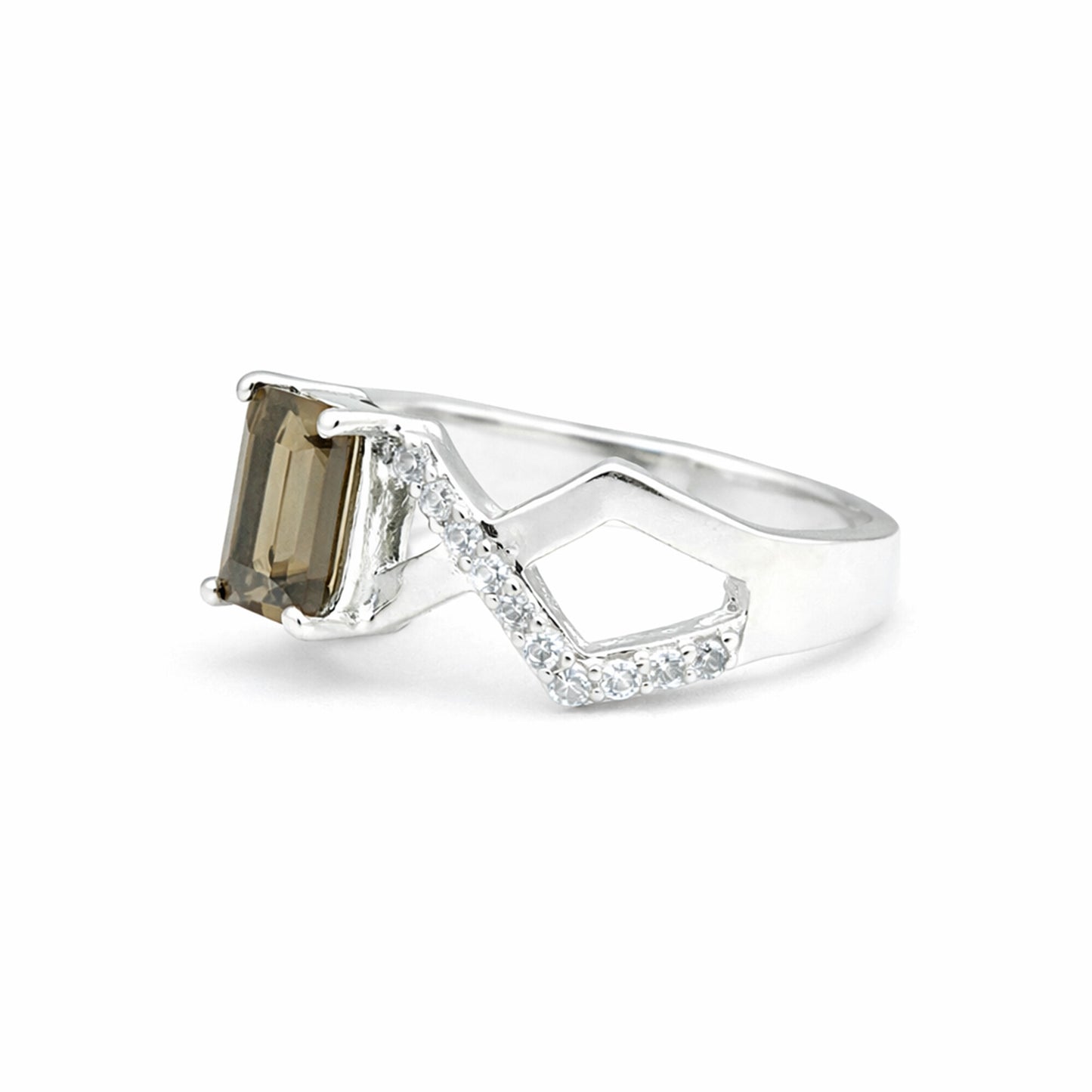 Topaz Gemstone Ring 7.00 Ct. Emerald Cut 925 Sterling Silver Birthday Gift Her