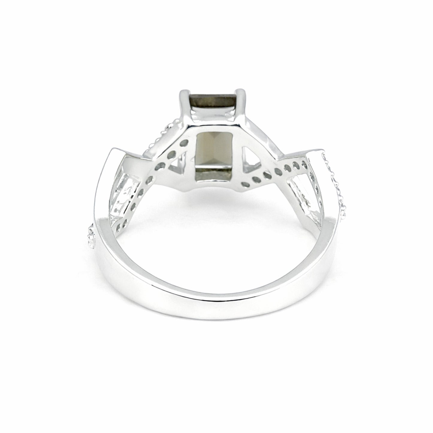 Topaz Gemstone Ring 7.00 Ct. Emerald Cut 925 Sterling Silver Birthday Gift Her