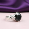 Black Moissanite Round Ring 7.50 Ct. 925 Sterling Silver Stackable Eternity Band