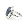 Lapis Oval Solitaire Ring 8.00 Ct. 925 Sterling Silver Wedding Fine Jewelry Gift
