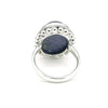 Lapis Oval Solitaire Ring 8.00 Ct. 925 Sterling Silver Wedding Fine Jewelry Gift