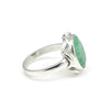 3.50 Ct. Green Emerald Ring Oval Cut 925 Sterling Silver Eternity Band Fine Gift