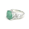 Emerald Cushion Solitaire Gemstone Ring 4.00 Ct. 925 Sterling Silver Women Gift