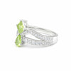 Green Amethyst Pear Cut Solitaire Ring 3.00 Ct. 925 Sterling Silver Gift for Her