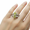 Green Amethyst Pear Cut Solitaire Ring 3.00 Ct. 925 Sterling Silver Gift for Her