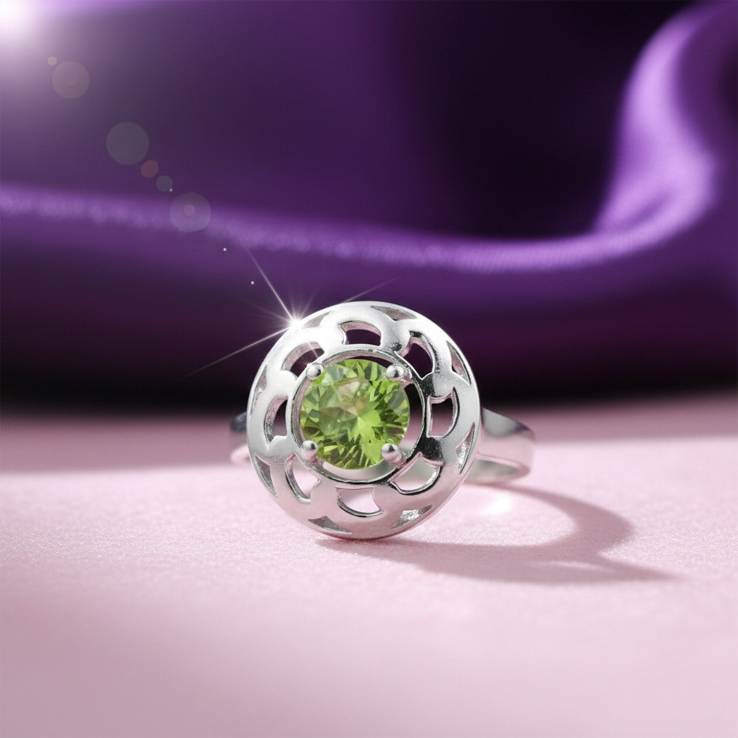 7.20 Ct. Amethyst Round Solitaire Ring 925 Sterling Silver Engagement Fine Jewel
