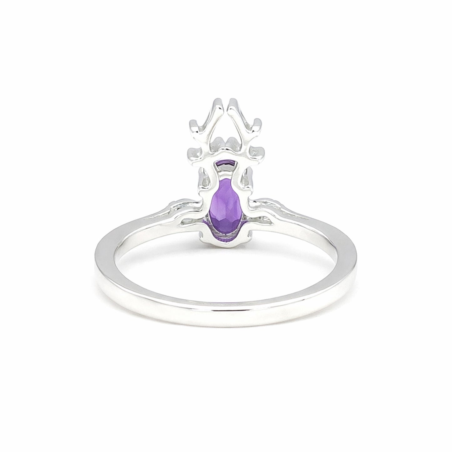 7.50 Ct. Amethyst Oval Cut Ring 925 Sterling Silver Women Fine Jewelry