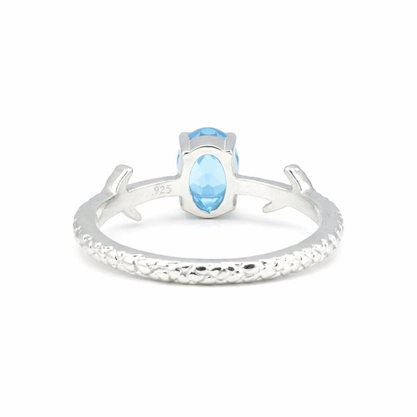 Aquamarine Gemstone Ring 7.00 Ct. Oval Cut 925 Sterling Silver Birthday Gift Her