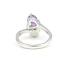 Purple Amethyst Pear Ring 6.50 Ct. 925 Sterling Silver Stackable Eternity Band G