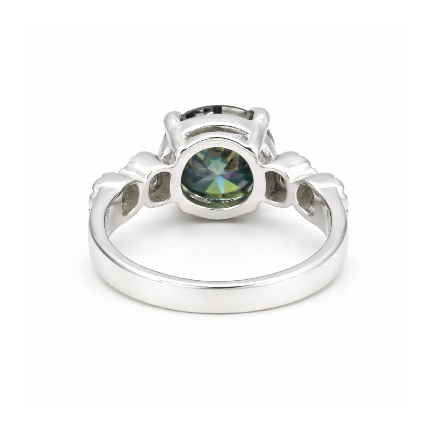 Moissanite Round Solitaire Ring 4.30 Ct. 925 Sterling Silver Wedding Fine Jewelr