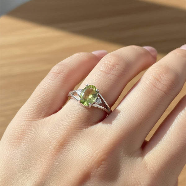 Amethyst Oval Cut Ring 7.80 Ct. 925 Sterling Silver Gift for Her Women