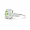 2.00 Ct. Green Amethyst Ring Round Cut 925 Sterling Silver Eternity Band Fine Gi