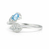 Aquamarine Pear Solitaire Gemstone Ring 9.00 Ct. 925 Sterling Silver Women Gift
