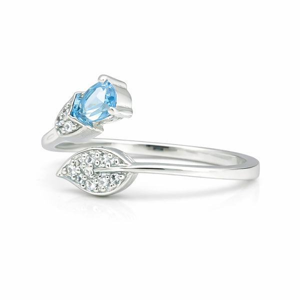 Aquamarine Pear Solitaire Gemstone Ring 9.00 Ct. 925 Sterling Silver Women Gift