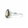 Brown Topaz Pear Cut Solitaire Ring 6.60 Ct. 925 Sterling Silver Gift for Her