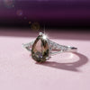 Brown Topaz Pear Cut Solitaire Ring 6.60 Ct. 925 Sterling Silver Gift for Her