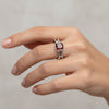 4.90 Ct. Garnet Emerald Solitaire Ring 925 Sterling Silver Wedding Fine Jewelry