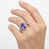 Amethyst Oval Cut 3.75 Ct. Gemstone Ring 925 Sterling Silver Women Gift