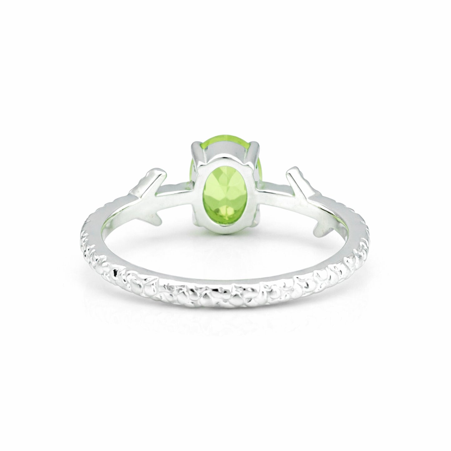 Oval Cut Amethyst Ring 3.65 Ct. 925 Sterling Silver Eternity Band Gift for Her