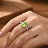 Oval Cut Amethyst Ring 3.65 Ct. 925 Sterling Silver Eternity Band Gift for Her