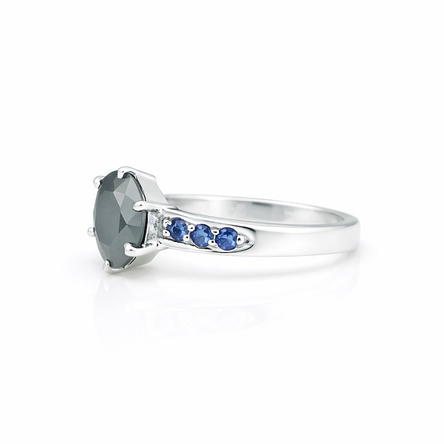Moissanite Gemstone Ring 5.65 Ct. Round Cut 925 Sterling Silver Engagement Gift