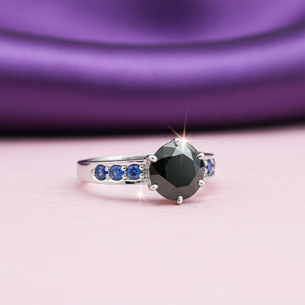 Moissanite Gemstone Ring 5.65 Ct. Round Cut 925 Sterling Silver Engagement Gift