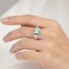 Green Moissanite Round Ring 6.65 Ct. 925 Sterling Silver Stackable Eternity Band