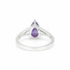 Amethyst Pear Solitaire Ring 5.80 Ct. 925 Sterling Silver Mother's Day Fine Jewe