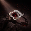 5.45 Ct. Red Garnet Ring Oval Cut 925 Sterling Silver Eternity Band Fine Gift