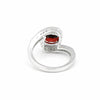 Garnet Oval Solitaire Gemstone Ring 3.80 Ct. 925 Sterling Silver Women Gift Her