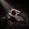 Garnet Oval Solitaire Gemstone Ring 3.80 Ct. 925 Sterling Silver Women Gift Her