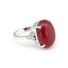 EGL Certified Ruby Oval Cut 4.55 Ct. Gemstone Ring 925 Sterling Silver Women Gif