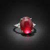 EGL Certified Ruby Oval Cut 4.55 Ct. Gemstone Ring 925 Sterling Silver Women Gif