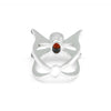 Red Garnet Solitaire Ring 3.65 Ct. Oval Cut 925 Sterling Silver Stackable Band