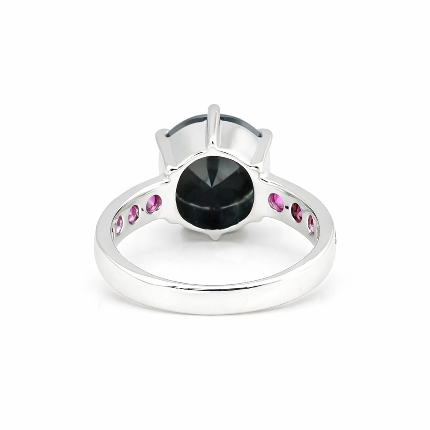 3.80 Ct. Moissanite Round Cut Ring 925 Sterling Silver Women Fine Jewelry