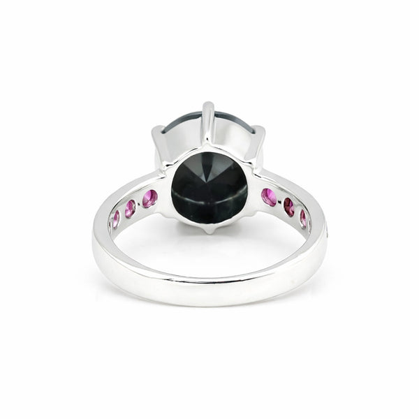 3.80 Ct. Moissanite Round Cut Ring 925 Sterling Silver Women Fine Jewelry