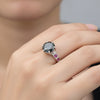 3.80 Ct. Moissanite Round Cut Ring 925 Sterling Silver Women Fine Jewelry