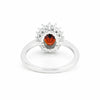 Garnet Gemstone Ring 4.80 Ct. Oval Cut 925 Sterling Silver Wedding Gift Her