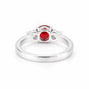 Red Garnet Oval Ring 3.00 Ct. 925 Sterling Silver Stackable Eternity Band Gift