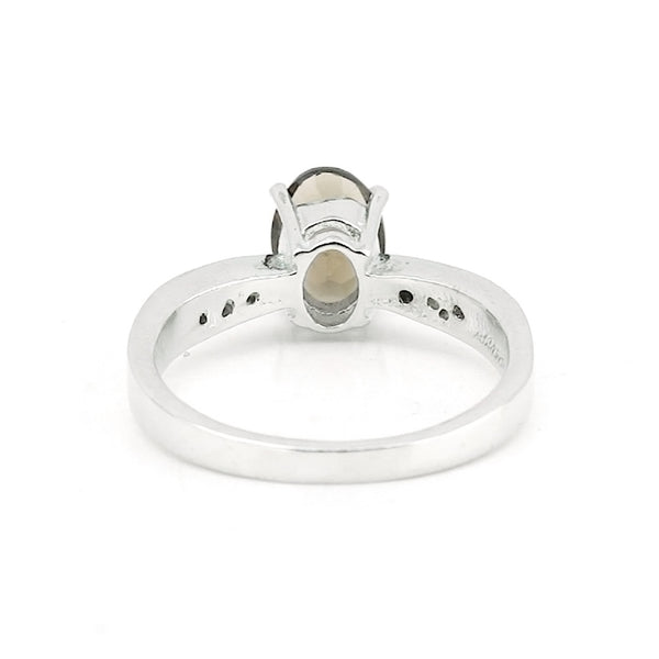 Topaz Oval Solitaire Ring 2.50 Ct. 925 Sterling Silver Valentine's Day Fine Jewe