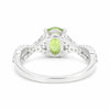 3.00 Ct. Green Amethyst Ring Oval Cut 925 Sterling Silver Eternity Band Fine Gif