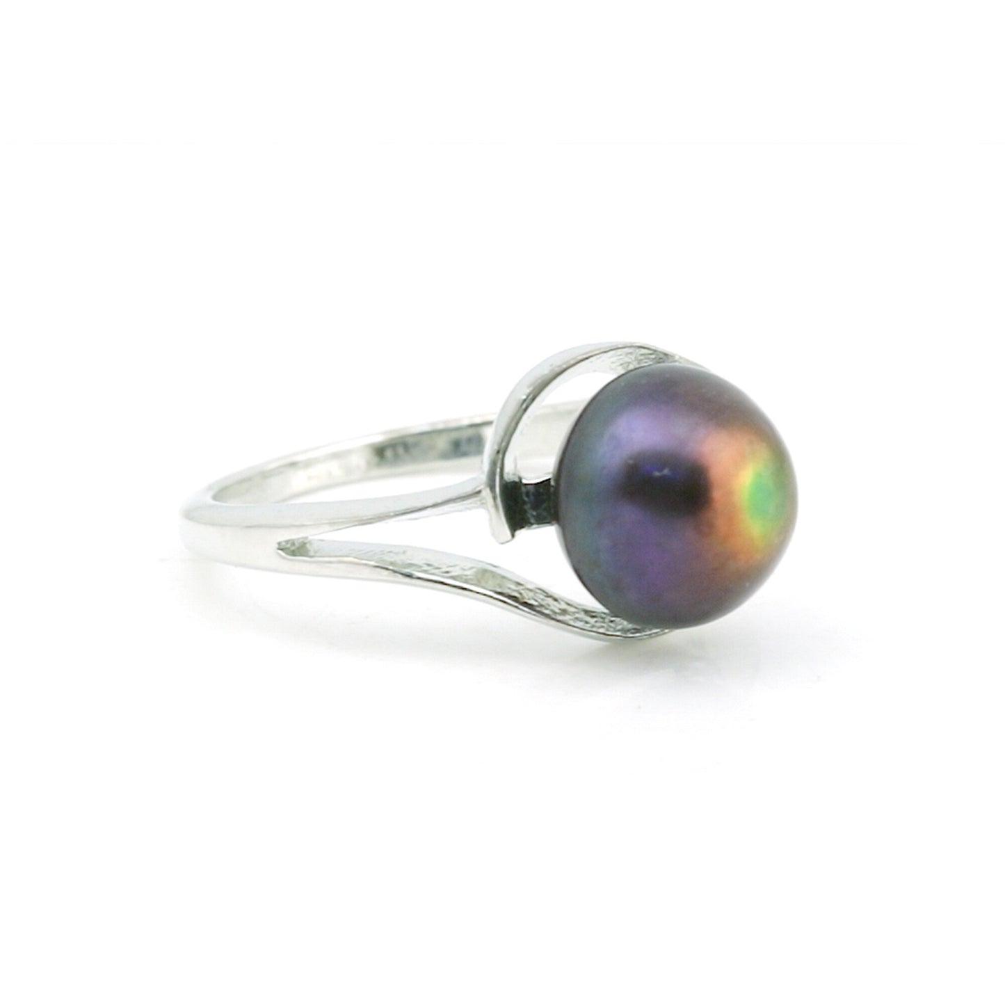 Pearl Oval Solitaire Gemstone Ring 2.65 Ct. 925 Sterling Silver Women Gift Her