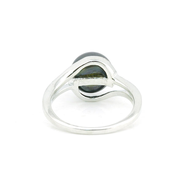 Pearl Oval Solitaire Gemstone Ring 2.65 Ct. 925 Sterling Silver Women Gift Her