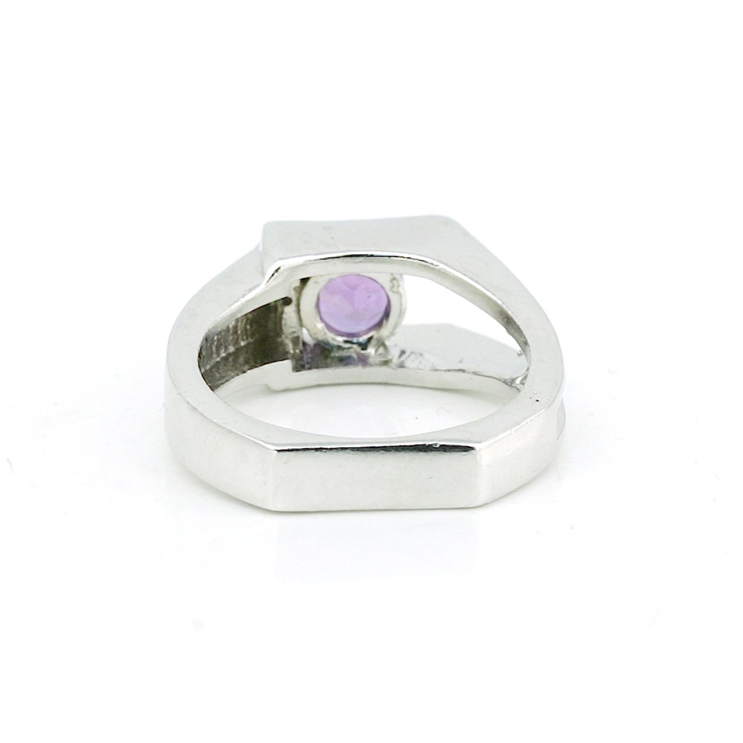 Purple Amethyst Round Cut Solitaire Ring 3.65 Ct. 925 Sterling Silver Gift for H