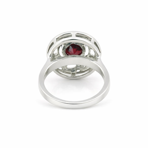 Red Garnet Round Ring 9.00 Ct. 925 Sterling Silver Stackable Eternity Band Gift