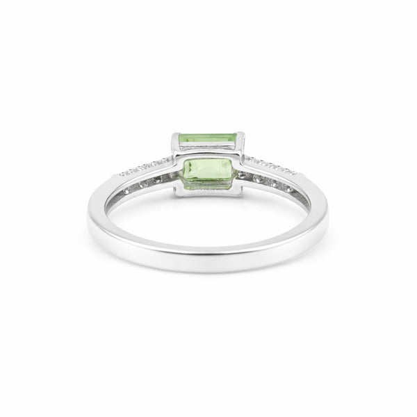 Amethyst Emerald Solitaire Gemstone Ring 3.30 Ct. 925 Sterling Silver Women Gift