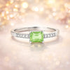 Amethyst Emerald Solitaire Gemstone Ring 3.30 Ct. 925 Sterling Silver Women Gift