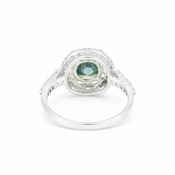 Blue Moissanite Solitaire Ring 6.50 Ct. Round Cut 925 Sterling Silver Stackable