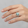 Blue Moissanite Solitaire Ring 6.50 Ct. Round Cut 925 Sterling Silver Stackable